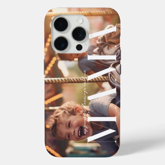 Coques Case-Mate iPhone Maman | Chic Boho Letters & Photo (Verso)