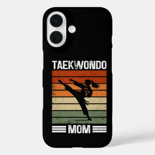 Coques iPhone 16 Maman de Taekwondo Cadeau Rétro d'Arts Martiaux Ma