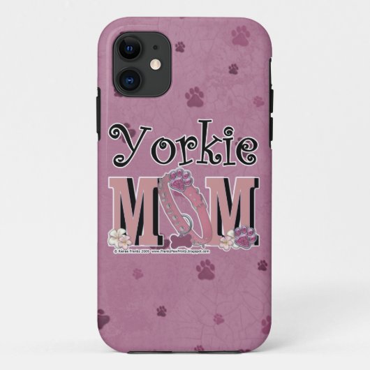 Coques Case-Mate iPhone MAMAN de Yorkie (Dos)