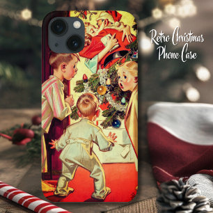Case-Mate iPhone Case Maman embrasser le Père Noël Vintage