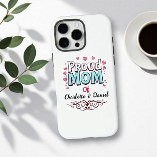 Coques iPhone 16 Pro Max Maman fière de | Fête des Mères Sentimentaires