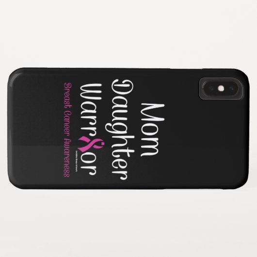 Coques Case-Mate iPhone Maman Fille Guerrier...Cancer du sein (Dos (Horizontal))