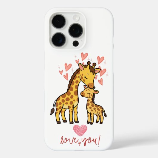 Coques Case-Mate iPhone Maman girafe mignonne et bébé Lo (Verso)