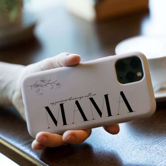 Coques Case-Mate iPhone Maman | Lettrage Boho Chic & Floral
