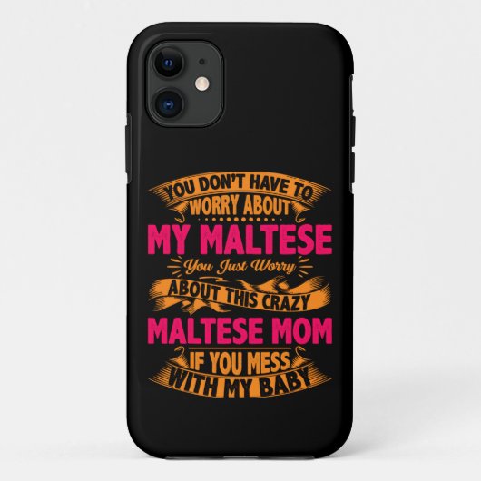 Coques Case-Mate iPhone Maman Maltaise folle (Dos)
