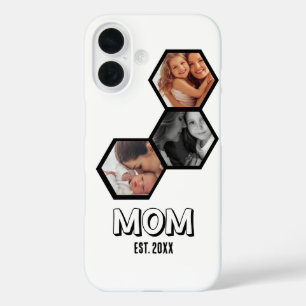 Coques iPhone 16 Maman noir et blanc établie Hexagone 3 photo