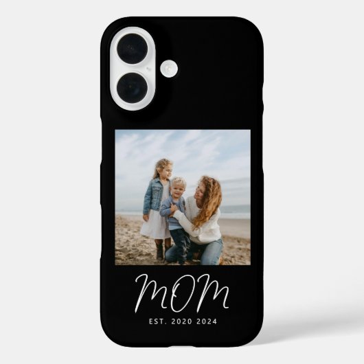 Coques Case-Mate iPhone Maman noire écriture établie Photo Case-Mate (Verso)