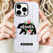 Coques Case-Mate iPhone Maman Ours Floral Bois Rustique