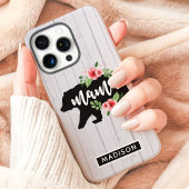 Coques Case-Mate iPhone Maman Ours Floral Bois Rustique