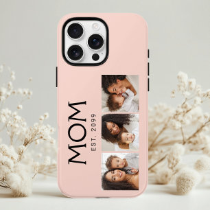 Coques iPhone 16 Pro Maman Typographie Blush Rose 3 Photo