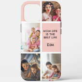 Coques Case-Mate iPhone Maman vie est la meilleure vie 4 Photo Initials Pe (Verso)