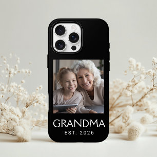 Coques iPhone 16 Mamie Typographie Établie Photo Noir