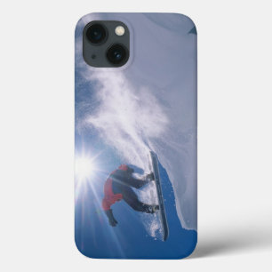 Coques Pour iPhone Man jumping off a large cornince on a snowboard