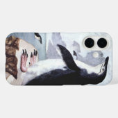 Coques Case-Mate iPhone Manchot à jugulaire, Oiseaux d'Antarctique d'autre (Verso (horizontal))