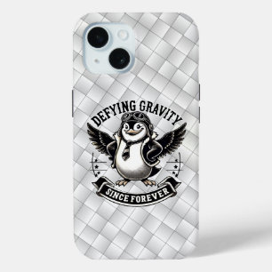 Coque Pour iPhone 15 Manchot Aviateur