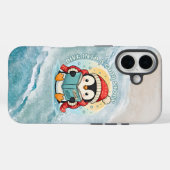 Coques Case-Mate iPhone Manchot de lecture fantaisiste iPhone 16 Armure ro (Verso (horizontal))