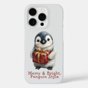 Coques iPhone 16 Pro Manchot de Noël Merry & Bright