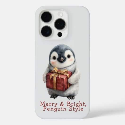 Coques Case-Mate iPhone Manchot de Noël Merry & Bright (Verso)