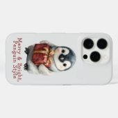 Coques Case-Mate iPhone Manchot de Noël Merry & Bright (Verso (horizontal))