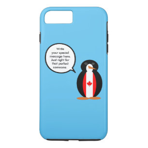 Coques Pour iPhone Manchot parlant canadien personnalisé