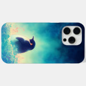 Coques Case-Mate iPhone Manchot sous le ciel sombre (Verso (horizontal))