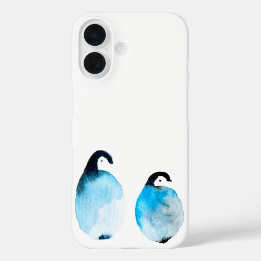 Coques Case-Mate iPhone Manchots mignons aquarelle (Verso)