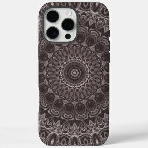 Coques iPhone 16 Pro Max Mandala à l'aquarelle velours profond dans des nua
