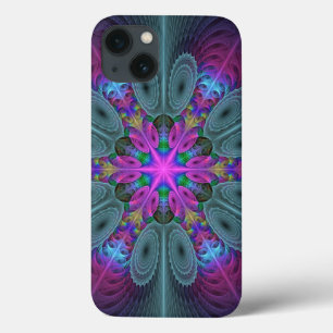 iPhone 13 Coque Mandala à partir de la couleur centrale Art fracta