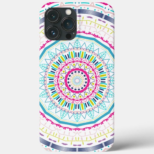 Coques Case-Mate iPhone mandala coloré (Verso)