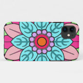 Coques Case-Mate iPhone Mandala de fleur (Dos (Horizontal))