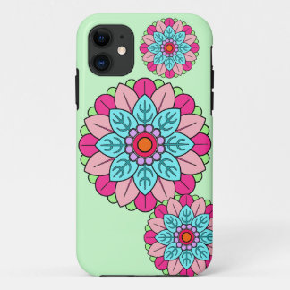 Coque iPhone 11 Mandala de fleur