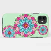 Coques Case-Mate iPhone Mandala de fleur (Dos (Horizontal))