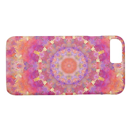 Coques Case-Mate iPhone Mandala de gouache (Dos (Horizontal))