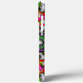 Coques Case-Mate iPhone Mandala de kaléidoscope anormal vert rouge (Verso / Gauche)