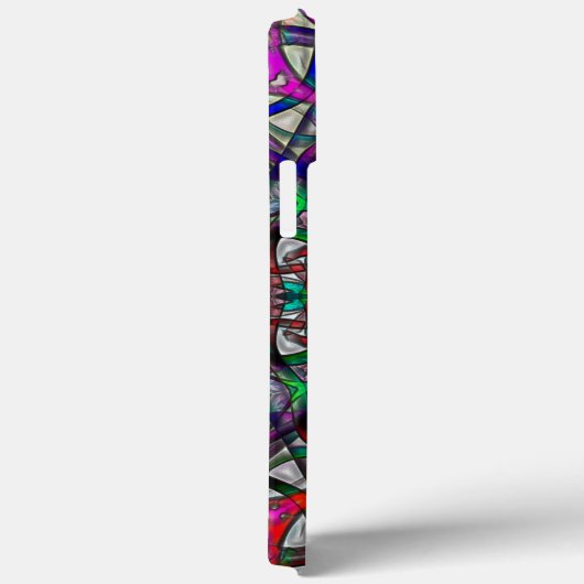 Coques Case-Mate iPhone Mandala de kaléidoscope anormal vert rouge (Verso / Droite)