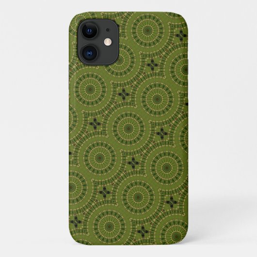 Coques Case-Mate iPhone Mandala de la roue verte (Dos)
