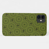 Coques Case-Mate iPhone Mandala de la roue verte (Dos (Horizontal))