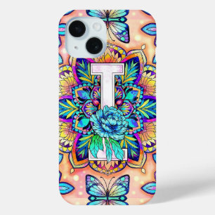 Coque Pour iPhone 15 Mandala de l'alphabet I