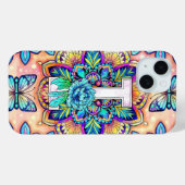 Coques Case-Mate iPhone Mandala de l'alphabet I (Verso (horizontal))