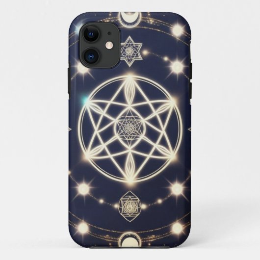 Coques Case-Mate iPhone Mandala du cycle lunaire céleste – Géométrie sacré (Dos)