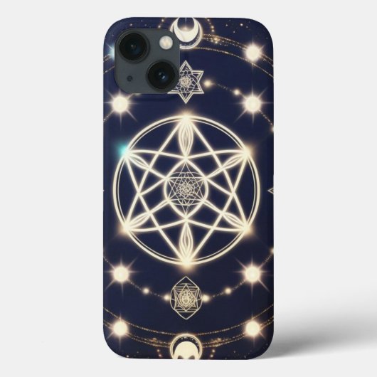 Coques Case-Mate iPhone Mandala du cycle lunaire céleste – Géométrie sacré (Verso)