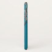 Coques Case-Mate iPhone Mandala élégant minimal marocain sarcelle et argen (Dos/Gauche)