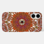 Coques Case-Mate iPhone Mandala en argent (Verso (horizontal))