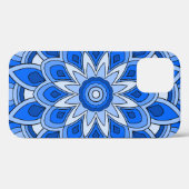 Coques Case-Mate iPhone Mandala en bleu (Verso (horizontal))