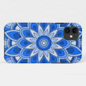 Coques Case-Mate iPhone Mandala en bleu (Dos (Horizontal))