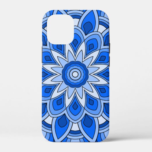Coques Case-Mate iPhone Mandala en bleu (Verso)