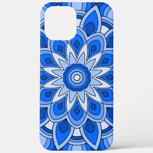 Coques Case-Mate iPhone Mandala en bleu (Verso)