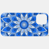 Coques Case-Mate iPhone Mandala en bleu (Verso / Droite)