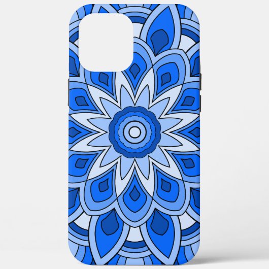 Coques Case-Mate iPhone Mandala en bleu (Verso)