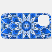 Coques Case-Mate iPhone Mandala en bleu (Verso (horizontal))